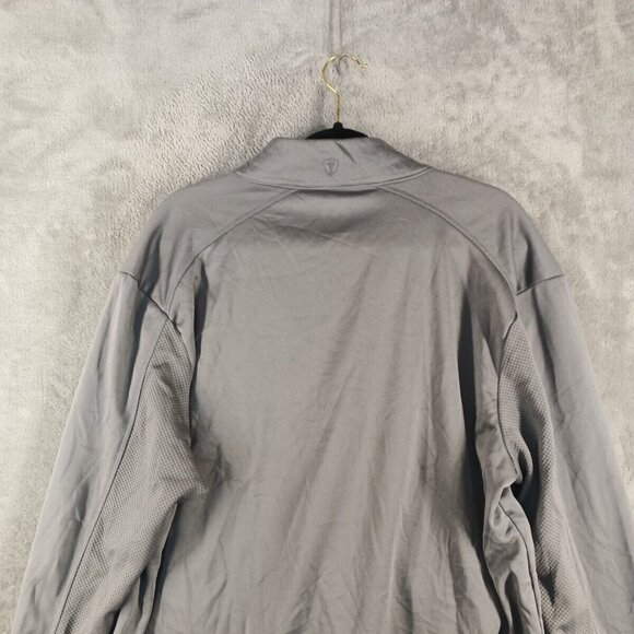 Gray Pullover Jacket 1/4 Zip Fleece Lined w/ Front Pockets SIZE LARGE - Picture 11 of 15